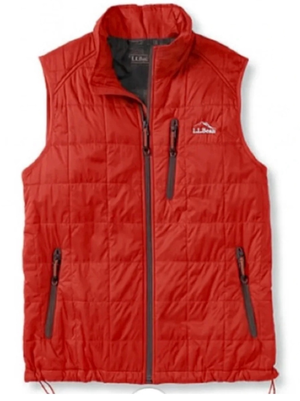 L.L. Bean Primaloft Packable Red Quilted Puffer Vest